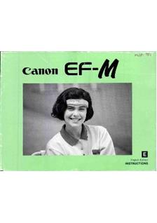 Canon EF-M manual. Camera Instructions.